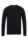 Henbury Lightweight Cotton Acrylic V Neck Sweater