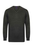 Henbury Lightweight Cotton Acrylic V Neck Sweater
