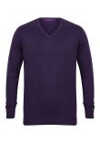 Henbury Lightweight Cotton Acrylic V Neck Sweater