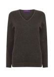 Henbury Ladies Lightweight Cotton Acrylic V Neck Sweater