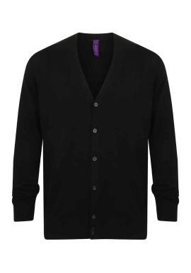 Henbury Lightweight Cotton Acrylic V Neck Cardigan