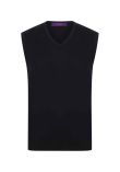 Henbury Lightweight Sleeveless Cotton Acrylic V Neck Sweater