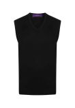 Henbury Lightweight Sleeveless Cotton Acrylic V Neck Sweater