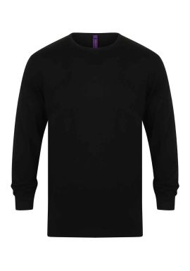 Henbury Lightweight Cotton Acrylic Crew Neck Sweater