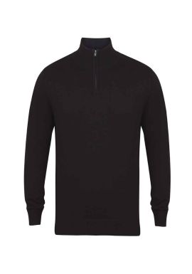 Henbury Zip Neck Sweater