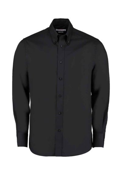 Kustom Kit Premium Long Sleeve Tailored Oxford Shirt