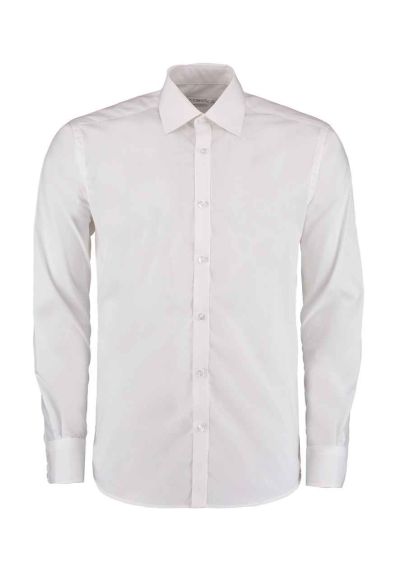 Kustom Kit Long Sleeve Slim Fit Business Shirt