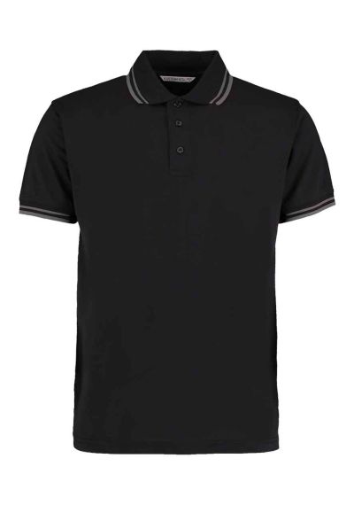 Kustom Kit Contrast Tipped Poly/Cotton Piqu Polo Shirt