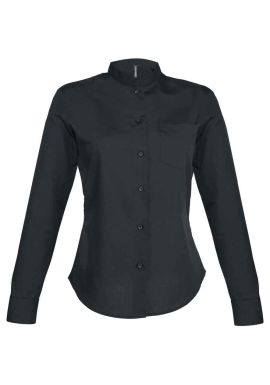 Kariban Ladies Long Sleeve Mandarin Collar Shirt