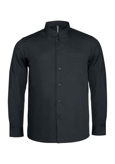 Kariban Long Sleeve Mandarin Collar Shirt