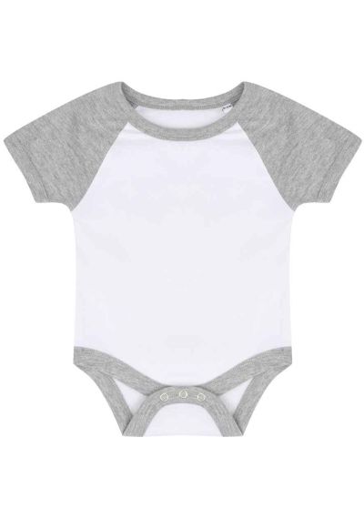 Larkwood Essential Short Sleeve Baby Baseball Bodysuit