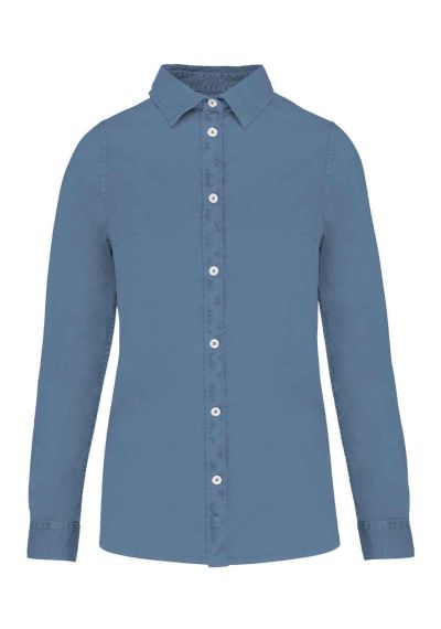 Native Spirit Ladies Washed Long Sleeve Shirt
