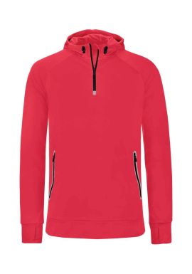 Proact Zip Neck Hooded Sweatshirt