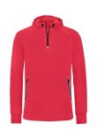 Proact Zip Neck Hooded Sweatshirt