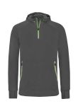 Proact Zip Neck Hooded Sweatshirt