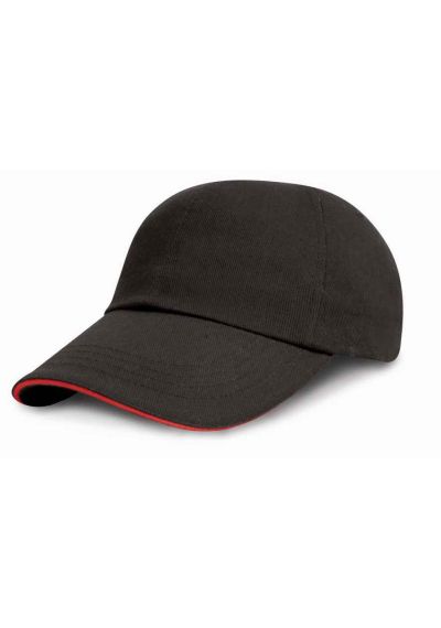 Result Low Profile Heavy Brushed Cotton Cap with Sandwich Peak