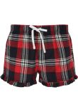 SF Clothing Ladies Tartan Frill Lounge Shorts