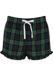 SF Clothing Ladies Tartan Frill Lounge Shorts