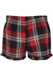 SF Clothing Ladies Tartan Frill Lounge Shorts