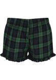 SF Clothing Ladies Tartan Frill Lounge Shorts