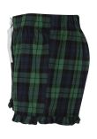 SF Clothing Ladies Tartan Frill Lounge Shorts