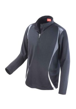 Spiro Unisex Zip Neck Trial Training Top