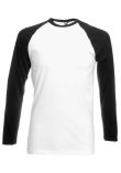 Fruit of the Loom Contrast Long Sleeve Baseball T-Shirt