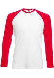Fruit of the Loom Contrast Long Sleeve Baseball T-Shirt