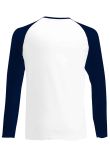 Fruit of the Loom Contrast Long Sleeve Baseball T-Shirt