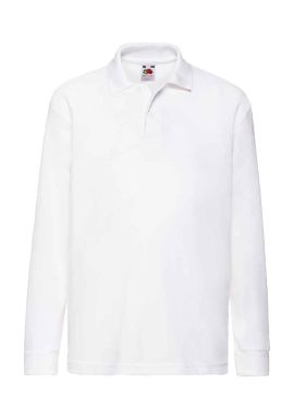 Fruit of the Loom Kids Long Sleeve Poly/Cotton Piqu Polo Shirt