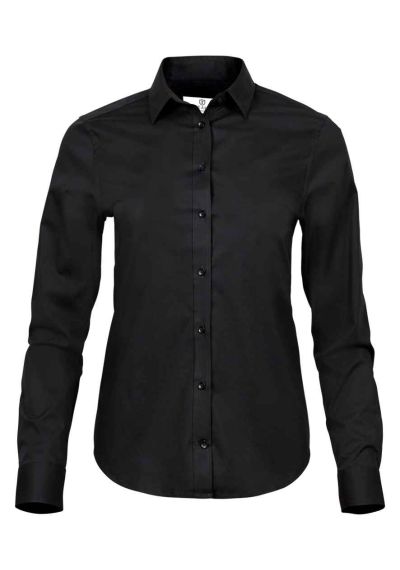 Tee Jays Ladies Stretch Luxury Long Sleeve Poplin Shirt