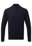 Asquith & Fox Men's cotton blend  zip sweater