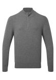 Asquith & Fox Men's cotton blend  zip sweater