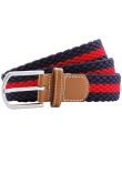 Asquith & Fox Two-colour stripe braid stretch belt