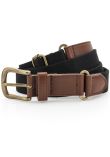 Asquith & Fox Faux leather and canvas belt