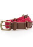 Asquith & Fox Faux leather and canvas belt