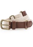 Asquith & Fox Faux leather and canvas belt