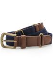 Asquith & Fox Faux leather and canvas belt
