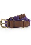 Asquith & Fox Faux leather and canvas belt