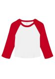 Bella Canvas Womens micro rib 3/4 raglan baby t-shirt