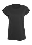 Build Your Brand Women's extended shoulder tee