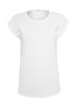 Build Your Brand Women's extended shoulder tee