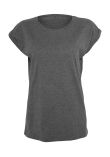 Build Your Brand Women's extended shoulder tee