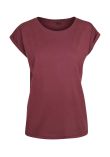 Build Your Brand Women's extended shoulder tee
