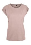Build Your Brand Women's extended shoulder tee