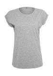 Build Your Brand Women's extended shoulder tee