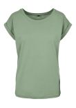 Build Your Brand Women's extended shoulder tee