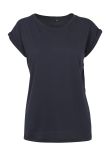 Build Your Brand Women's extended shoulder tee