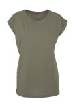 Build Your Brand Women's extended shoulder tee