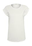 Build Your Brand Women's extended shoulder tee
